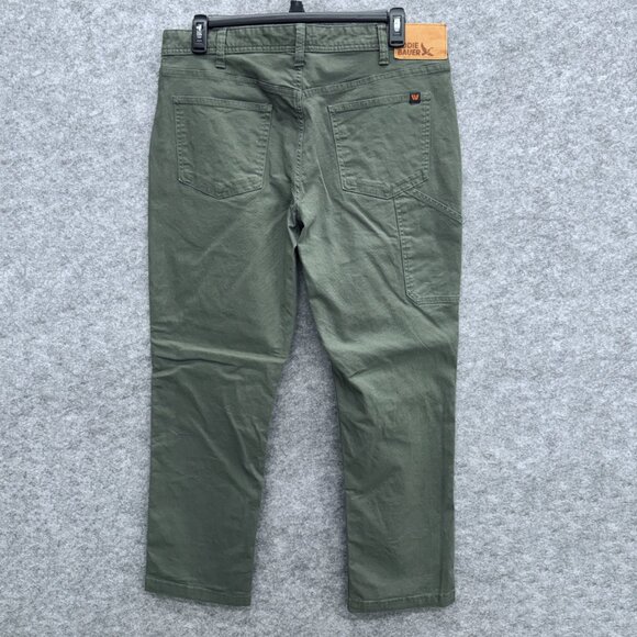 Eddie Bauer Men’s Canvas Utility Stretch Pants, Green, Size 36x32 - Picture 3 of 13